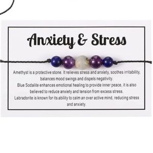 NWT 💕Anxiety Relief 💕 Calm and Serenity Support Healing Gemstone Bracelet